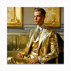 Gold Suit Canvas Print
