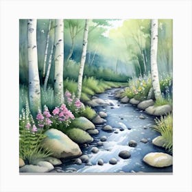 Birch Creek Canvas Print