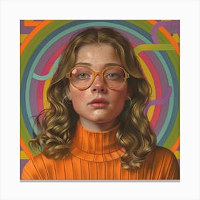 Girl With Glasses 1 Canvas Print