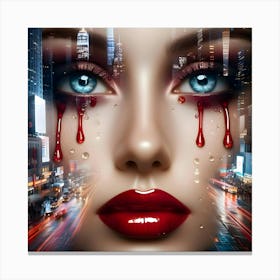 Bloody Face Canvas Print