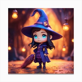 Little Witch Canvas Print