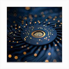 Abstract Image Of A Computer Chip Canvas Print