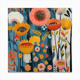 Flowers In The Garden Canvas Print