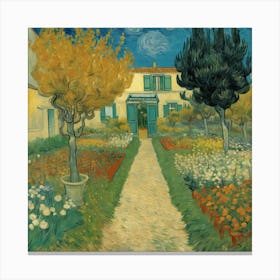 Garden At Gogh'S House Canvas Print