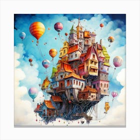 House In The Sky Canvas Print