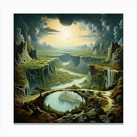 Landscape Of A River Canvas Print