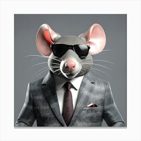 Rat In Tuxedo 3 Canvas Print