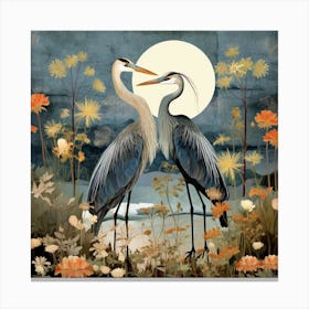 Bird In Nature Great Blue Heron 2 Canvas Print