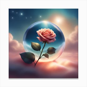 Rose In A Glass Canvas Print