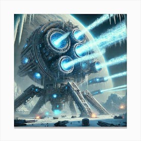 Frost Orbital Cannons Canvas Print