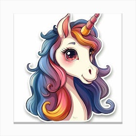 Unicorn Sticker 174 Canvas Print