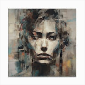 Abstract Portrait Of A Woman Canvas Print