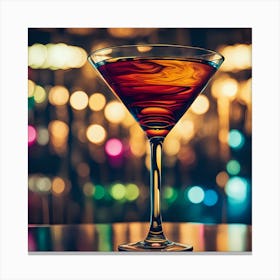 Cocktail In A Bar Canvas Print