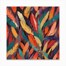 Colorful Feathers Canvas Print