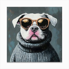 Too Cool Pitbull 10 Canvas Print