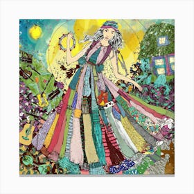 Girl In A Dress Canvas Print