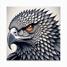 Eagle Head Vector Illustration Canvas Print