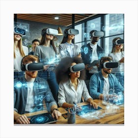 Vr Headsets Stock Photo Canvas Print