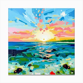 Sunset At The Beach 26 Canvas Print