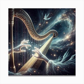 Harp In Space Canvas Print