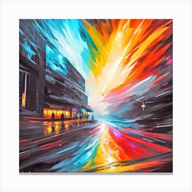 Rainbow City 3 Canvas Print