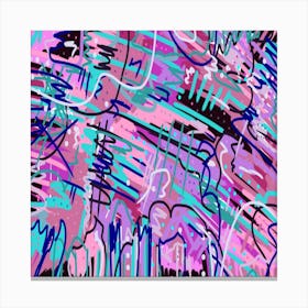 Modern Abstract Art in Purple Canvas Print