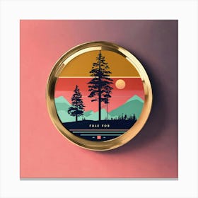 Badge Lo Fi Music With Minimalist Design 2 Canvas Print