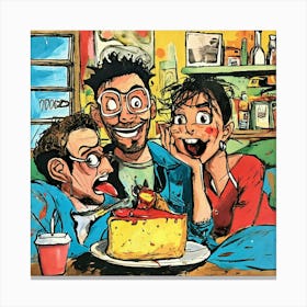 Slice Of Life Comedy Comic Art Painting (3) Canvas Print