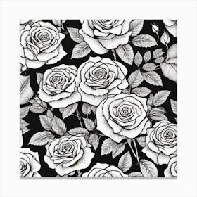 Realistic Black Rose Flat Surface Pattern For Background Use Ultra Hd Realistic Vivid Colors Hig Canvas Print