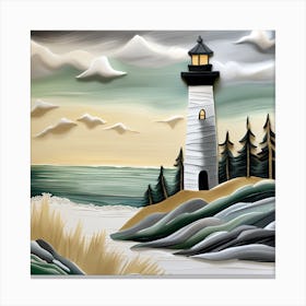 Lighthouse Landscape 15 Canvas Print