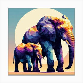 Gentle Giants Elephants Canvas Print