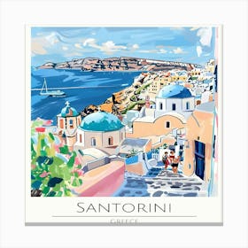 Santorini Greece Canvas Print