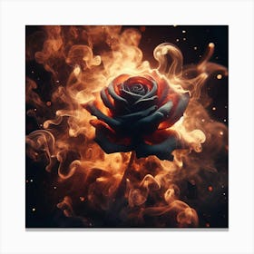 Fire Rose Canvas Print