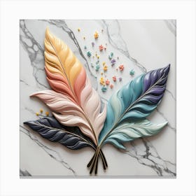 Colorful Feathers 2 Canvas Print