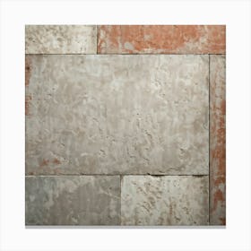 Aged Concrete Texture Embracing Retro Brickwork Pattern Varying Shades Of Faded Terracotta And Weat (4) Canvas Print