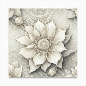 White Flowers Canvas Print