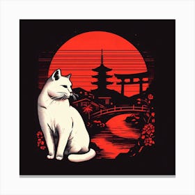 Japanese Cat Canvas Print