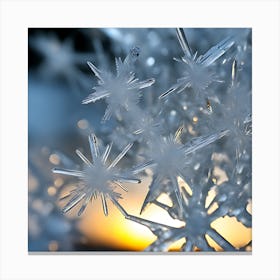 Beautiful Sparkling Ice Crystals Canvas Print