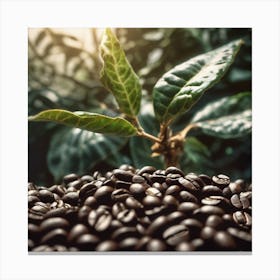 Coffee Beans 64 Canvas Print