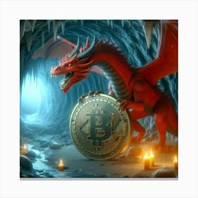 Bitcoin Dragon Guardian D5 Canvas Print