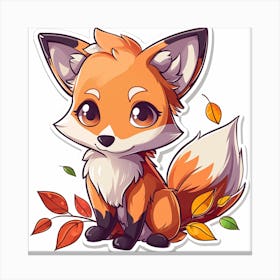 Cute Fox 1 Canvas Print