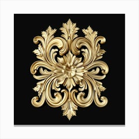 Gold Ornate Ornament 1 Canvas Print