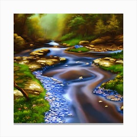 Creek Of Gold 4 Canvas Print
