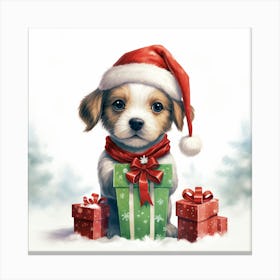 Christmas Puppy 2 Canvas Print