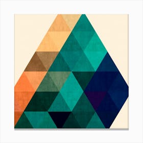 Colorful triangles in harmony 1 Canvas Print