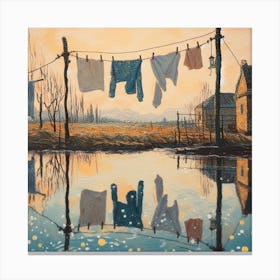 Clothesline Van Gogh Canvas Print