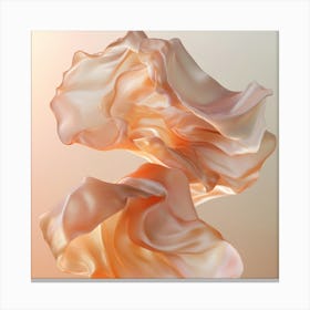 Light Pink Silky Abstract Canvas Print