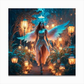 Angel In The Forest Canvas Print