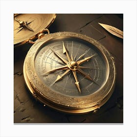 Antique Compass 2 Canvas Print