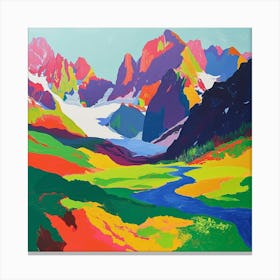 Colourful Abstract Vanoise National Park France 4 Canvas Print